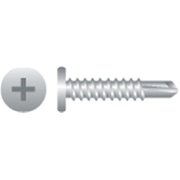 STRONG-POINT Self-Drilling Screw, #10-16 x 1-1/2 in, Zinc Plated Steel Pan Head Phillips Drive PC12